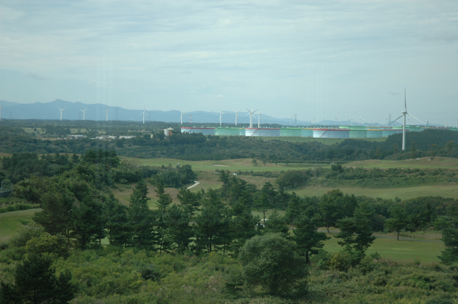 センター２階からみた六ヶ所村の風景